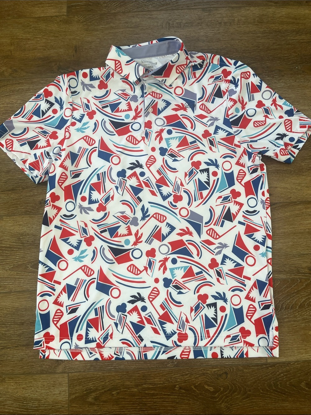 Good Good Red, Blue & White Men's Polo Shirt